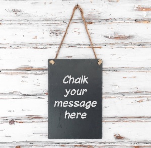 Hanging Slate Chalkboard - 30cm x 20cm